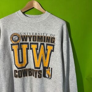 XL‎ Vintage 90s University of Wyoming Cowboys Sweatshirt Gray Fruit of the Loom